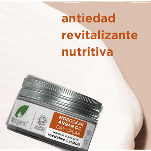 Crema de día Aceite de Argán Marroquí para piel normal a seca 50ml - drorganic.es