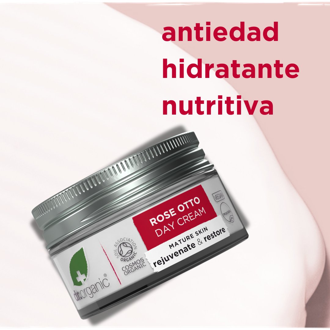 Crema de Día Rosa Damascena 50ml (Piel Madura) - drorganic.es