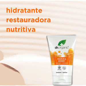 Crema de Manos y Uñas Miel de Manuka 125ml - drorganic.es