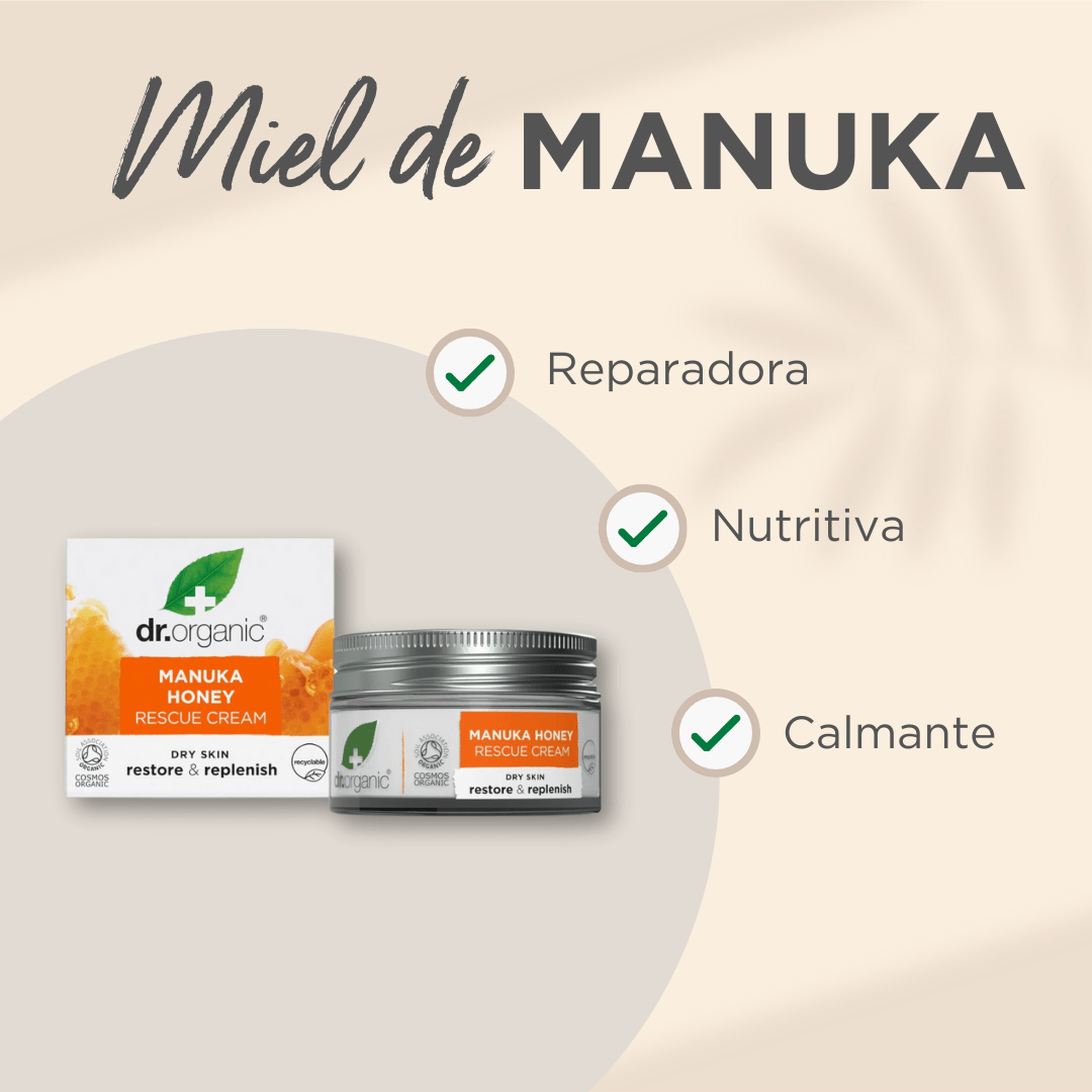 Crema de Miel de Manuka para piel seca 50ml - drorganic.es