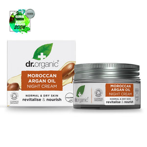 Crema de noche Aceite de Argán Marroquí para piel normal a seca 50ml - drorganic.es