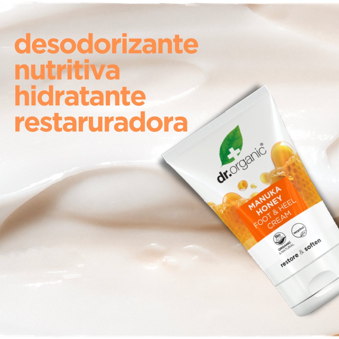 Crema de Pies y Talones Miel de Manuka 125ml (Piel Seca) - drorganic.es