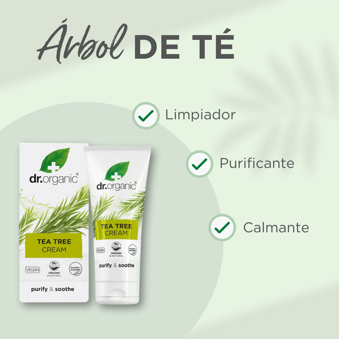 Crema purificante Árbol de Té para piel grasa o con problemas 50ml - drorganic.es