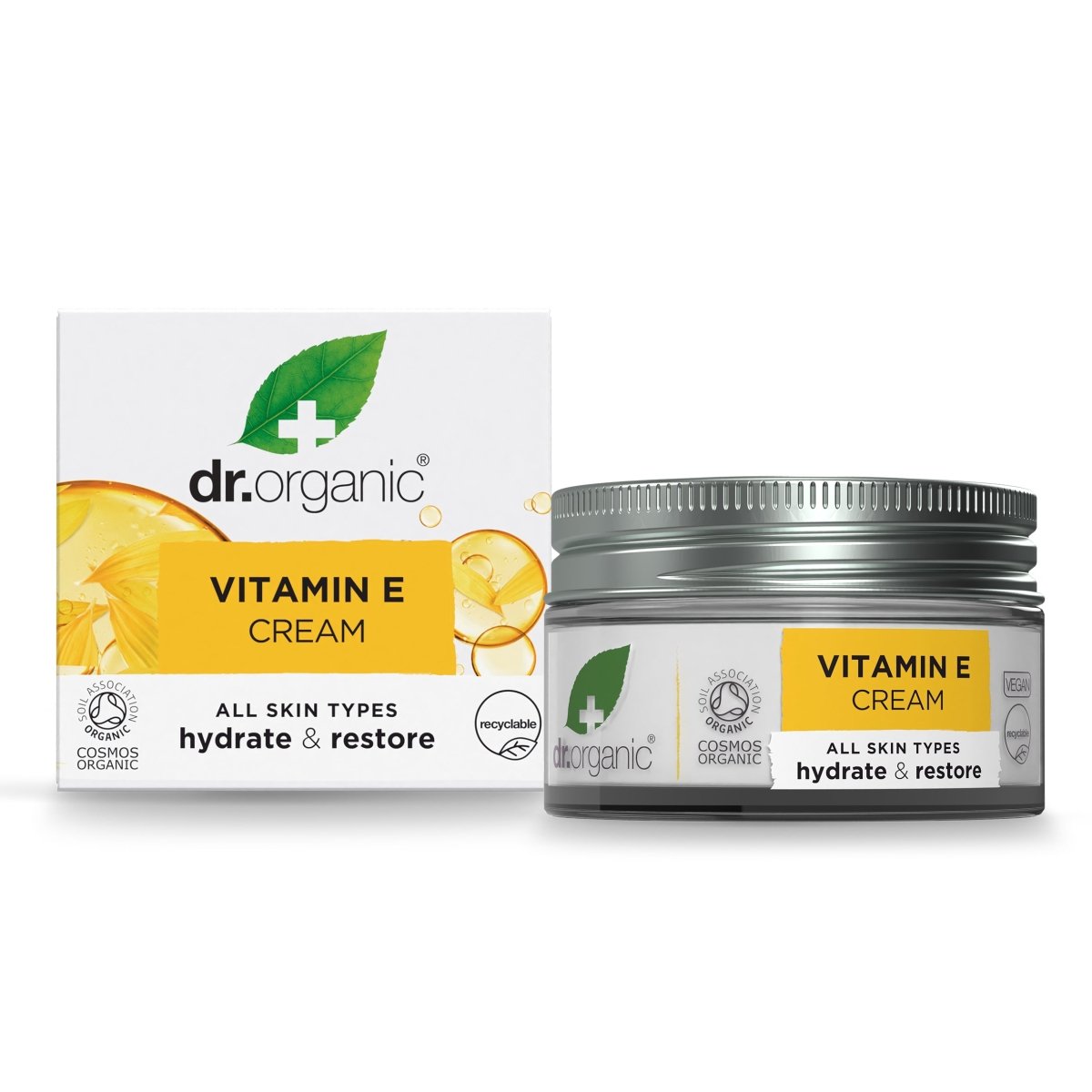 Crema Vitamina E para piel normal a seca 50ml - drorganic.es