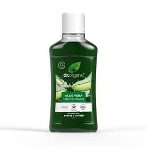 Enjuague Bucal Aloe Vera encías sensibles 500ml - drorganic.es