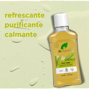 Enjuague bucal purificante Árbol de Té 500ml - drorganic.es