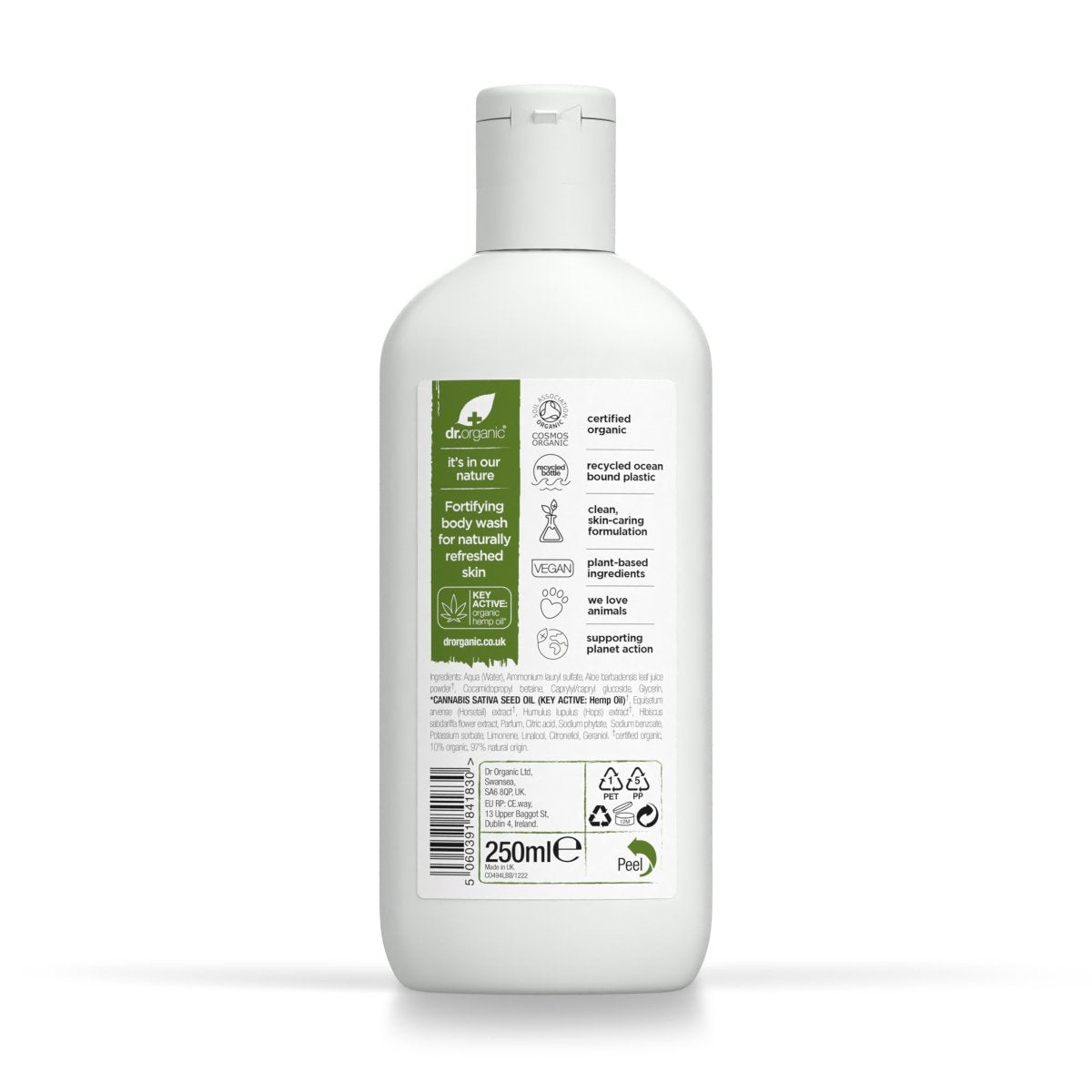 Gel de ducha Aceite de Cáñamo 250ml - drorganic.es