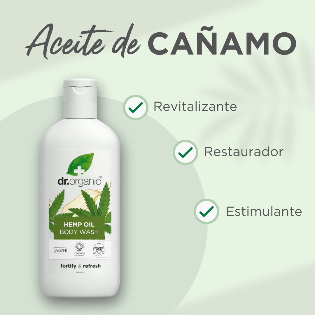 Gel de ducha Aceite de Cáñamo 250ml - drorganic.es