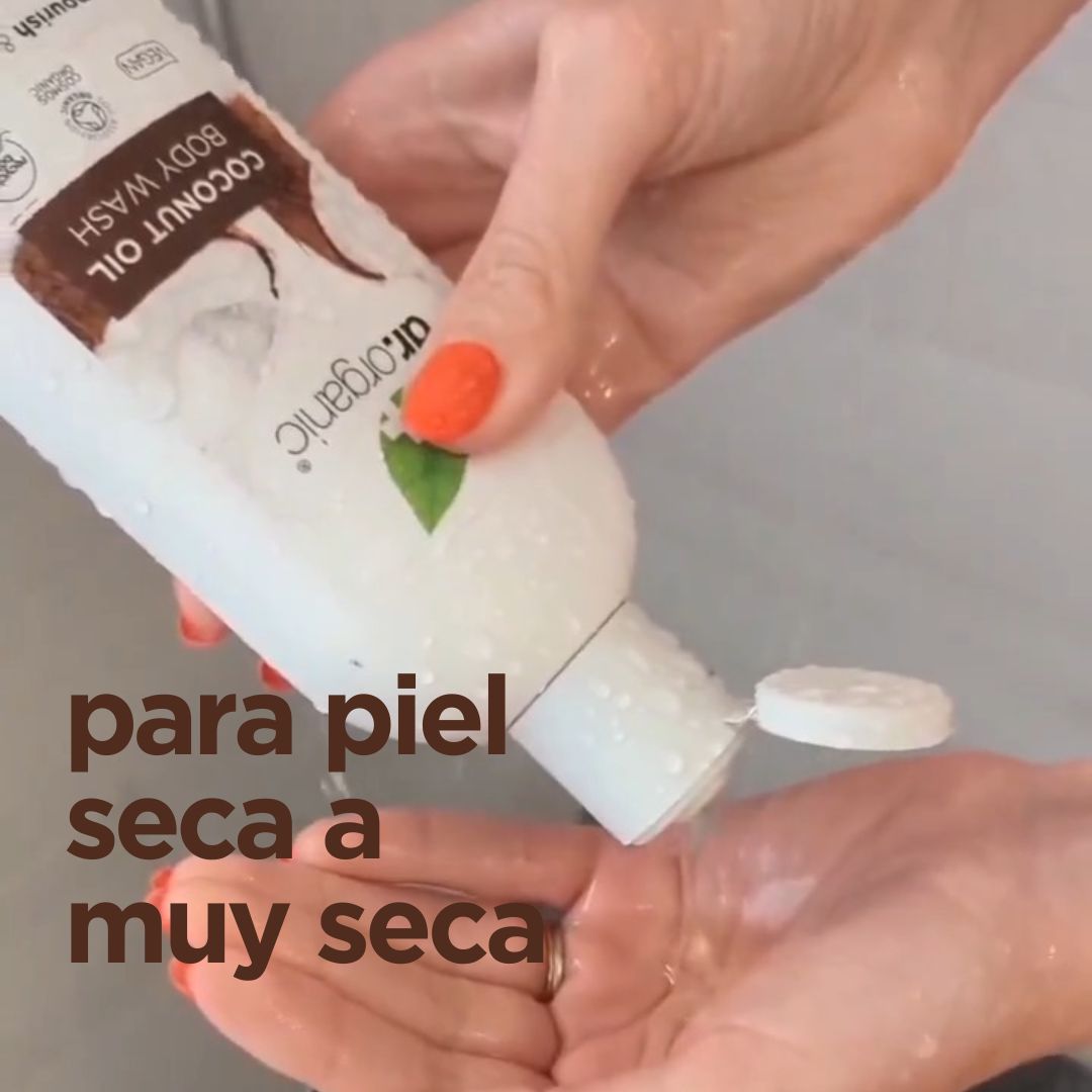 Gel de ducha Aceite Virgen de Coco para piel seca a muy seca 250ml - drorganic.es