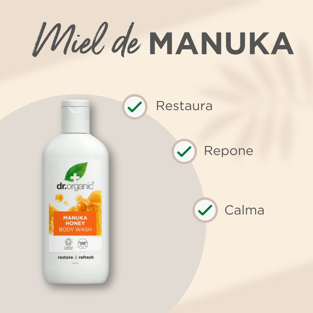 Gel de Ducha Miel de Manuka para piel seca o sensible 250ml - drorganic.es