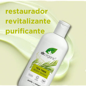 Gel de ducha purificante de Árbol de Té 250ml - drorganic.es