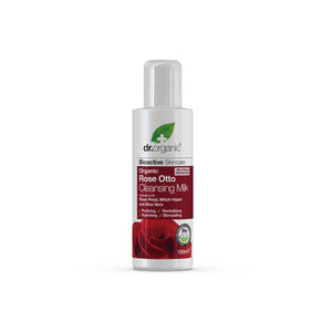 Leche Limpiadora Rosa Damascena para piel madura 150ml - drorganic.es