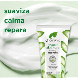 Limpiador facial cremoso Aloe Vera para todo tipo de piel 150ml - drorganic.es