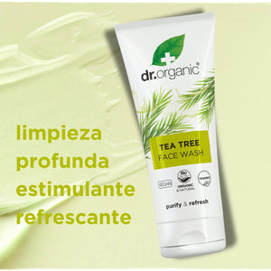 Limpiador facial purificante de Árbol de Té 150ml - drorganic.es