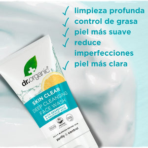 Limpiador Facial Skin Clear para piel acneica o manchas 125ml - drorganic.es