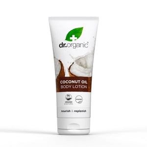 Loción corporal de Aceite Virgen de Coco para piel seca a muy seca 200ml - drorganic.es