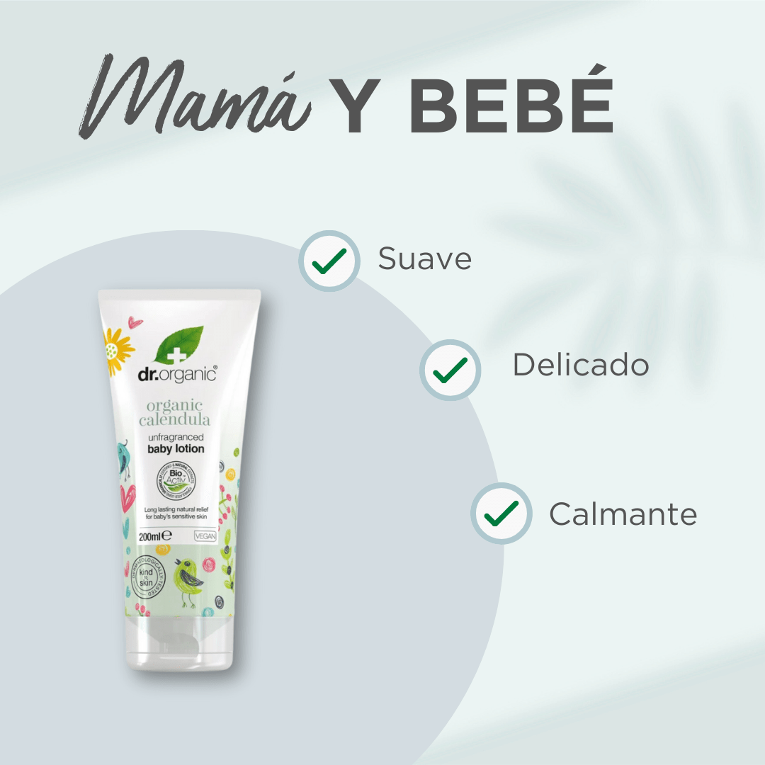 Loción corporal de Caléndula para bebé 250ml - drorganic.es