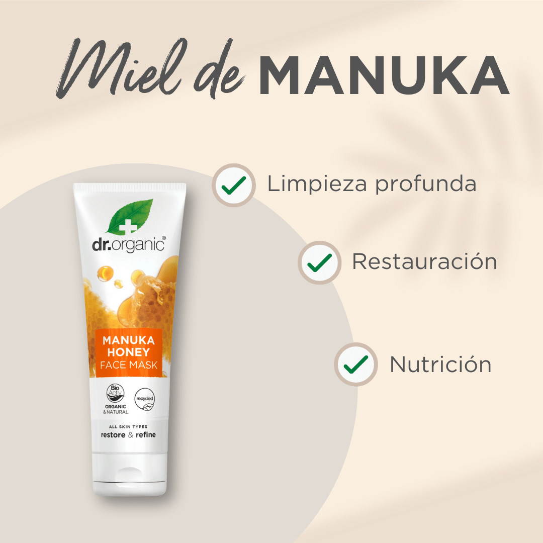 Mascarilla Facial Miel de Manuka para piel seca o sensible 125Ml - drorganic.es