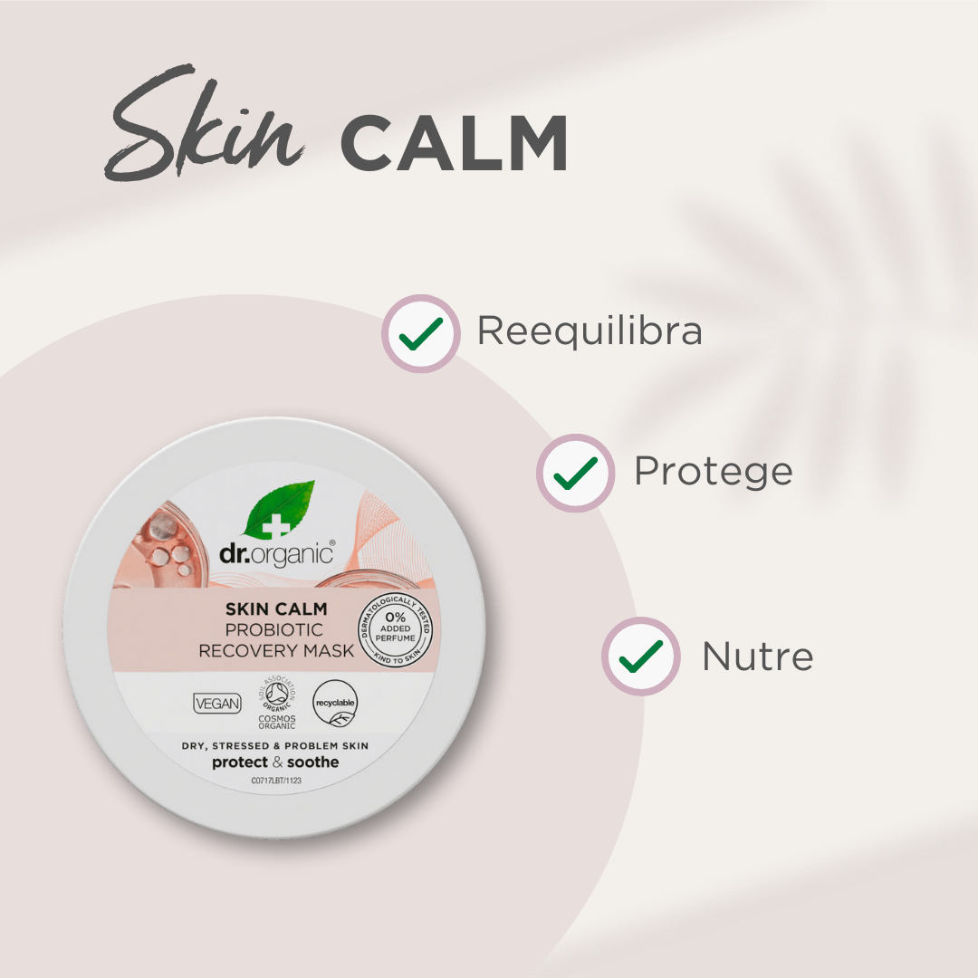 Mascarilla recuperadora probiótica Skin Calm para pieles estresadas 100ml - drorganic.es
