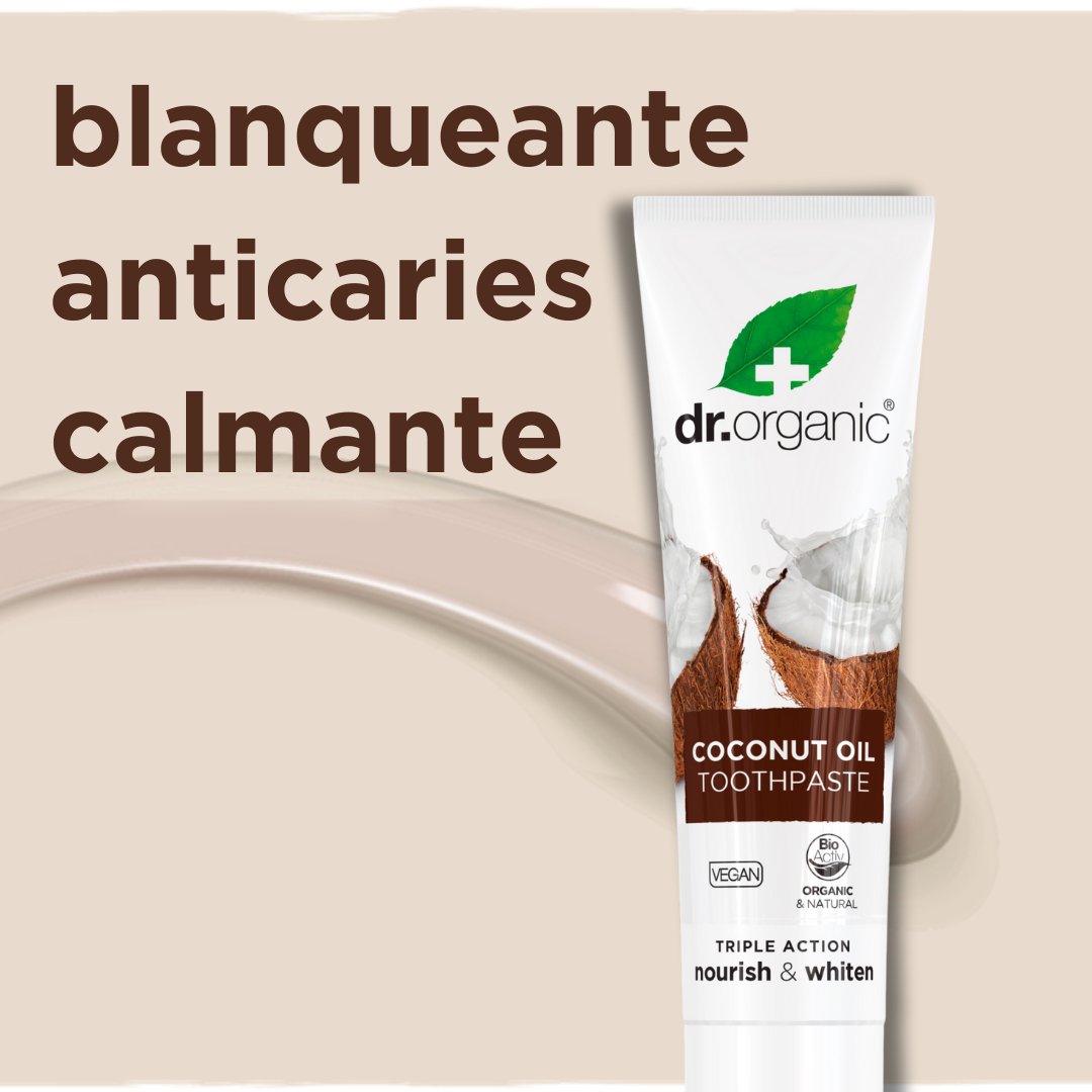 Pasta de Dientes de Aceite Virgen de Coco 100ml (Calmante) - drorganic.es