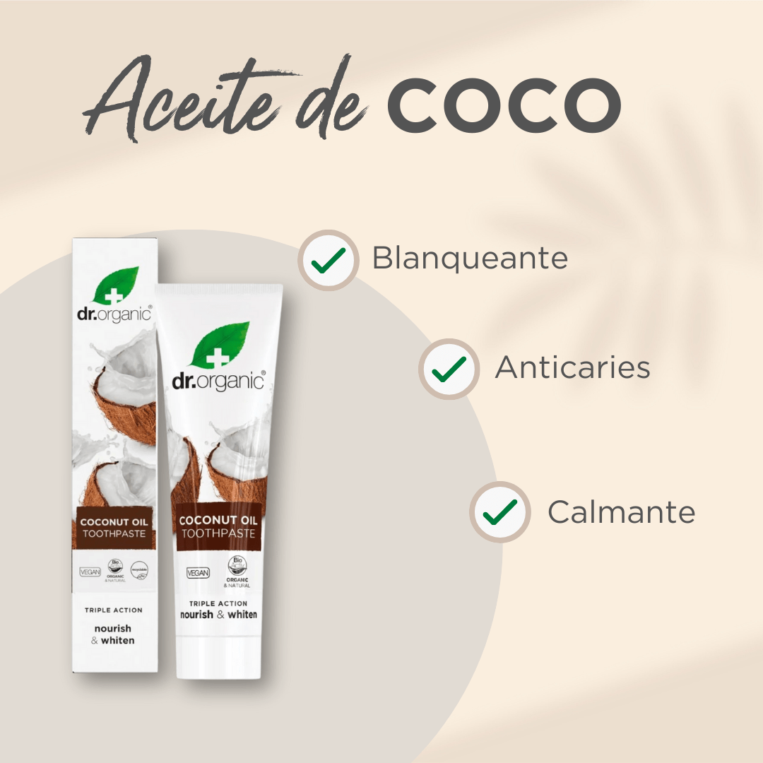Pasta de dientes Aceite Virgen de Coco 100ml - drorganic.es