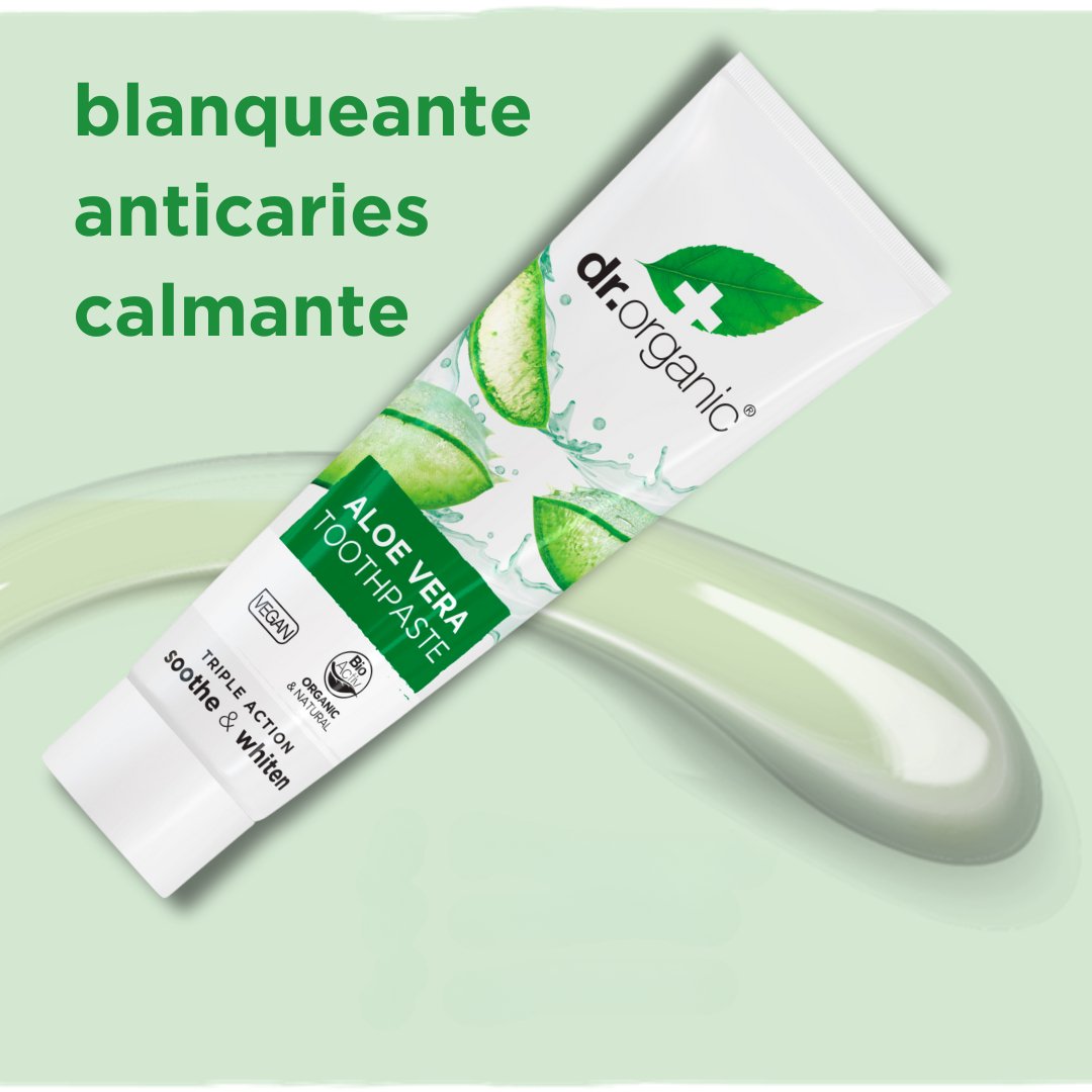 Pasta de Dientes de Aloe Vera 100ml (Encias Sensibles) - drorganic.es