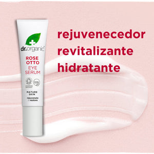 Sérum contorno de ojos antiedad Rosa Damascena 15ml - drorganic.es