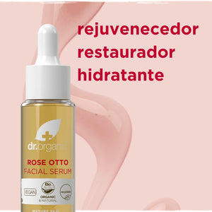 Sérum Facial Rosa Damascena para piel madura 30ml - drorganic.es