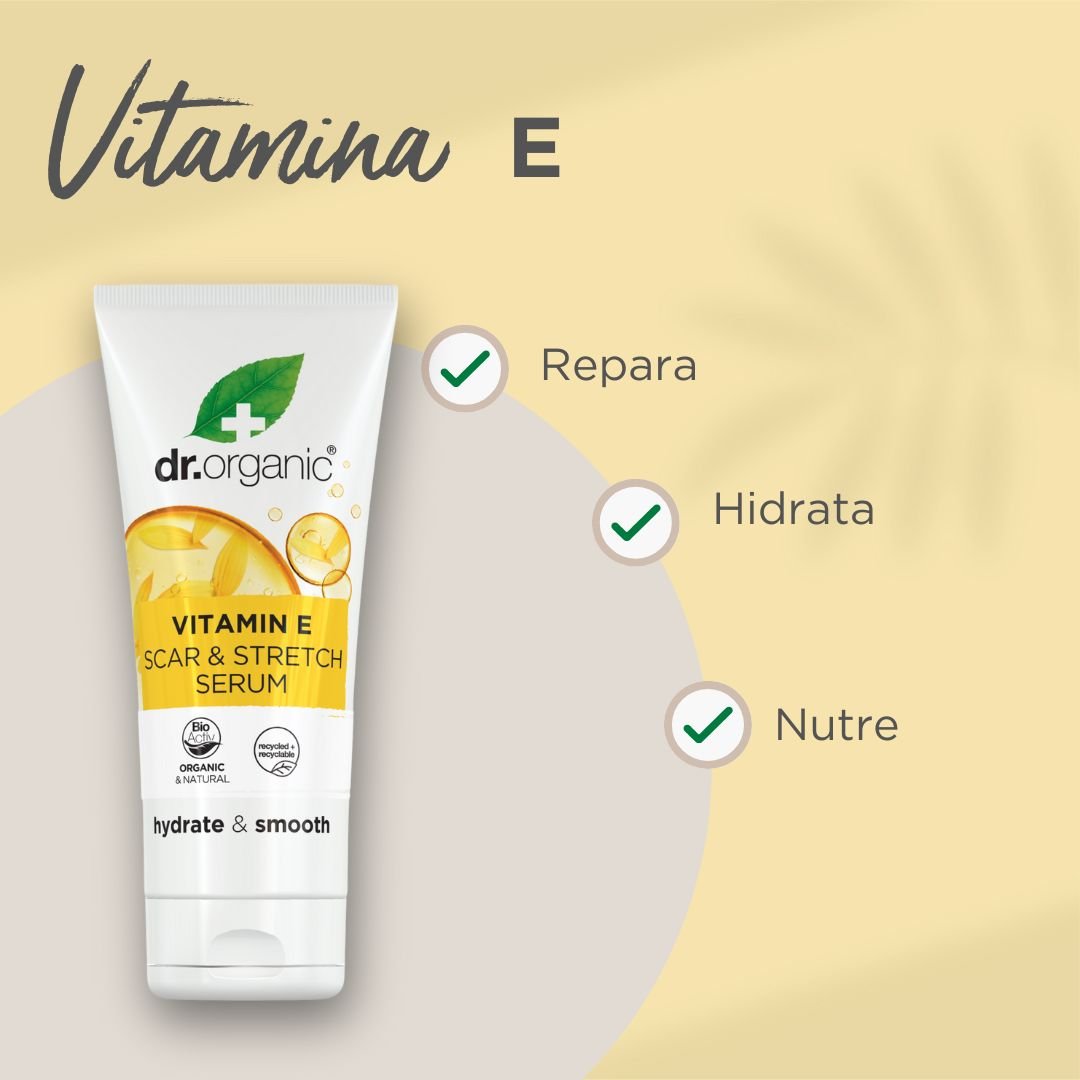 Sérum para cicatrices y estrías Vitamina E 50ml - drorganic.es