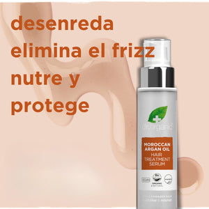 Sérum tratamiento capilar Aceite de Argán Marroquí para cabello seco o dañado 100ml - drorganic.es