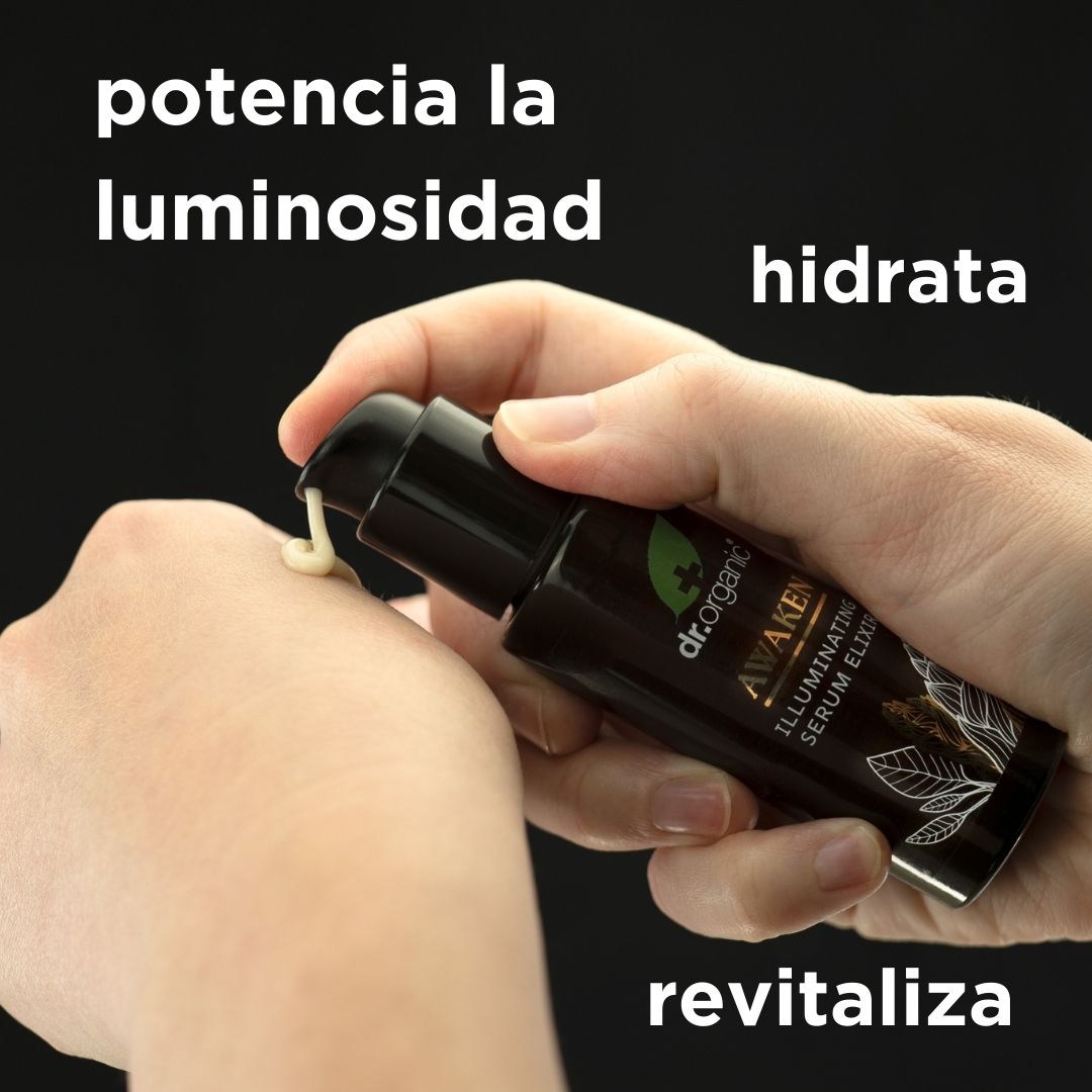 Suero elixir iluminador Evoke Awaken - Energía y luz para tu piel 30ml - drorganic.es