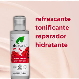 Tónico facial Rosa Damascena para piel madura 150ml - drorganic.es