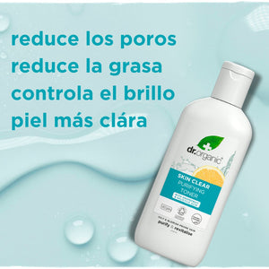 Tónico purificante Skin Clear para piel acnéica 150ml - drorganic.es