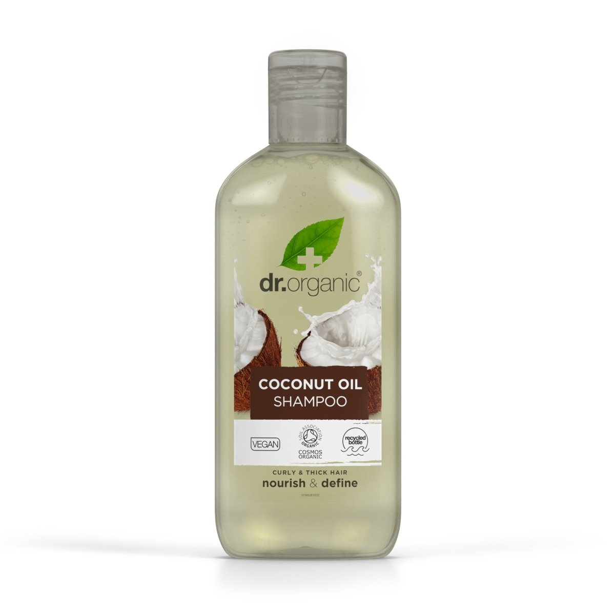 Champú Aceite Virgen de Coco para cabello grueso o rizado 265ml - drorganic.es