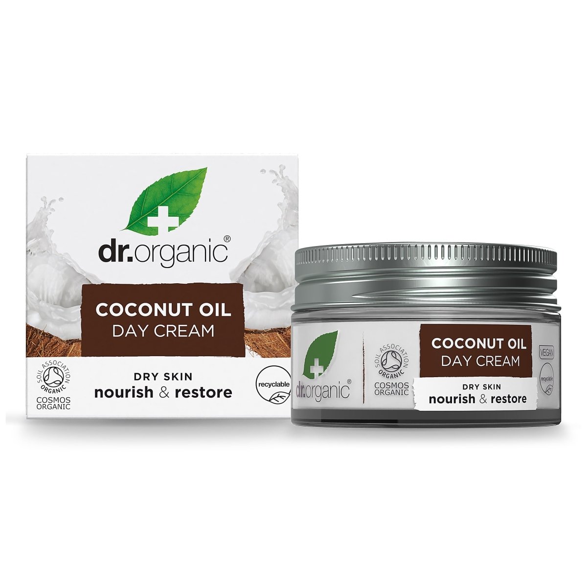 Crema de día Aceite Virgen de Coco para piel seca a muy seca 50ml - drorganic.es