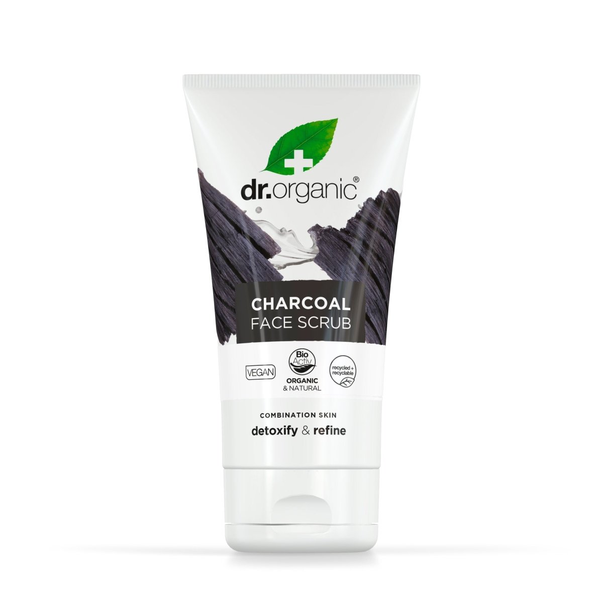 Exfoliante facial de Carbón activado para piel grasa 125ml - drorganic.es