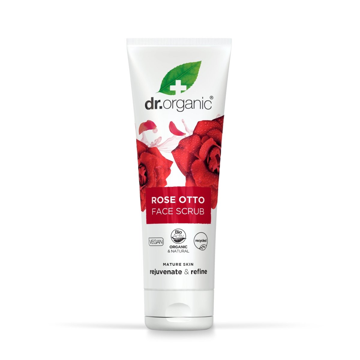 Exfoliante facial Rosa Damascena para pieles maduras 125ml - drorganic.es