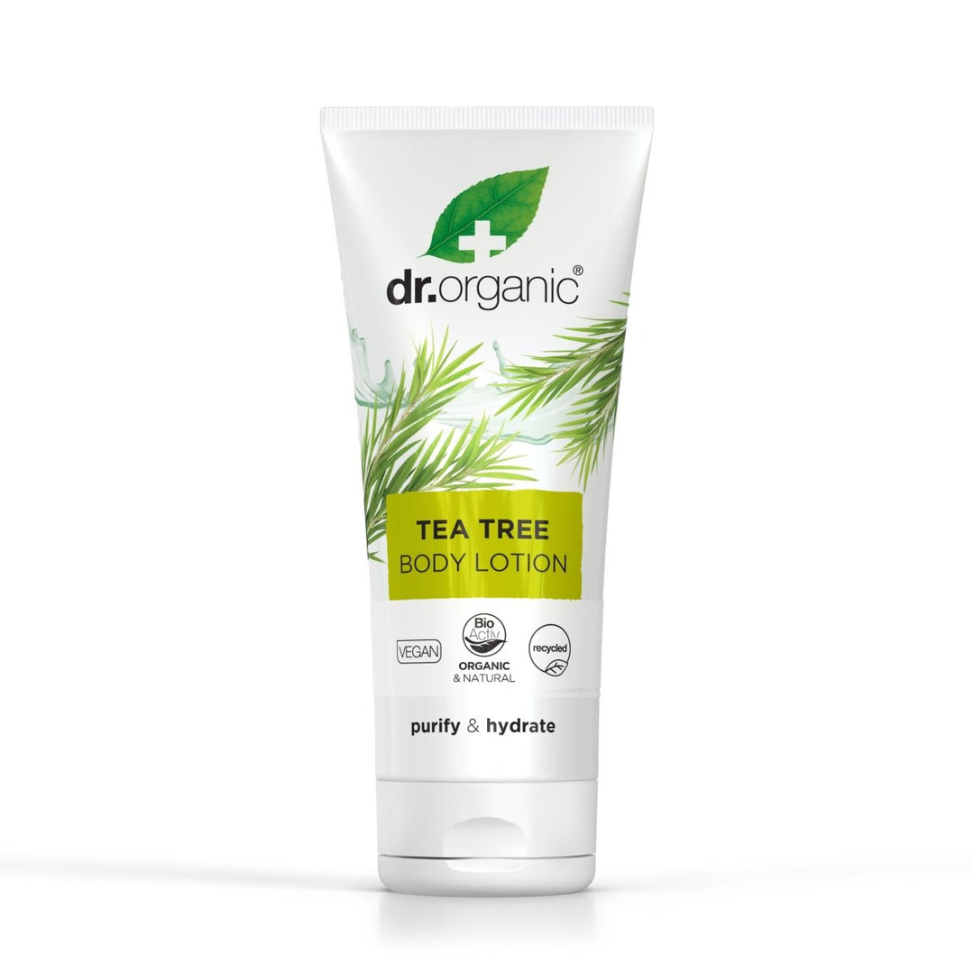 Loción corporal de Árbol de Té purificante 200ml - drorganic.es