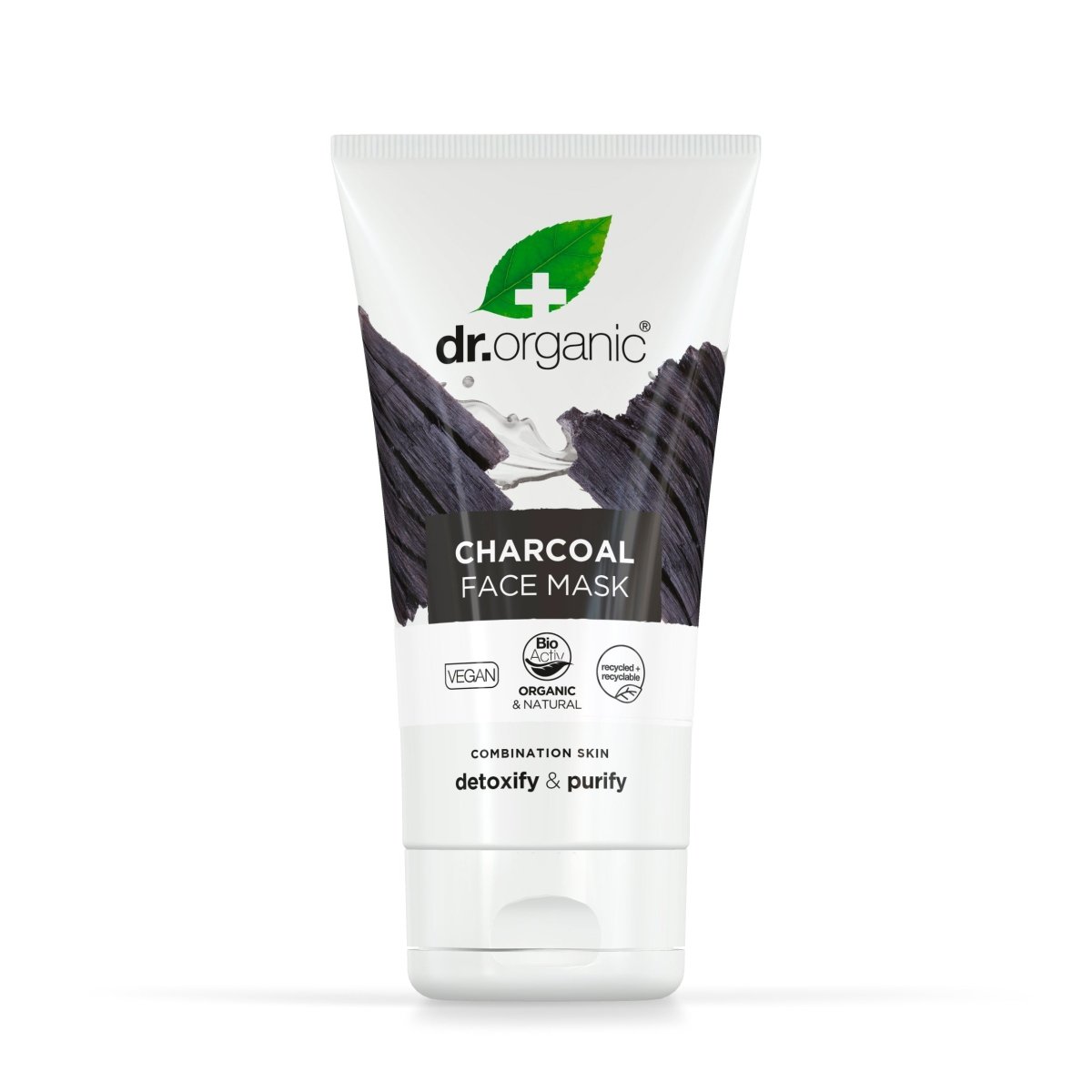 Mascarilla facial de Carbón activado para piel grasa 125ml - drorganic.es