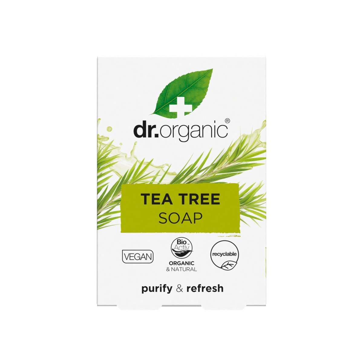 Pastilla de jabón de Árbol de Té para piel grasa o con problemas 100 gr - drorganic.es