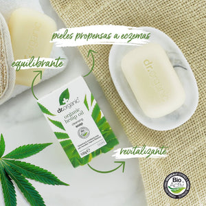 Pastilla de Jabón de Cáñamo 100 gr (Equilibrante - Restaurador) - drorganic.es